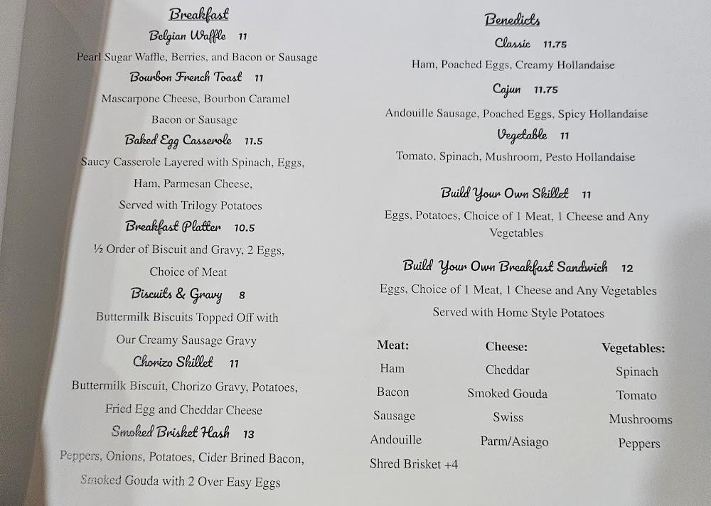 Cafe Trilogy Menu image 1